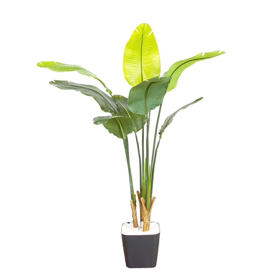 Yapay Starliçe Ağacı, Gerçek Dokulu, Yeşil - 9 Yapraklı, 130 cm