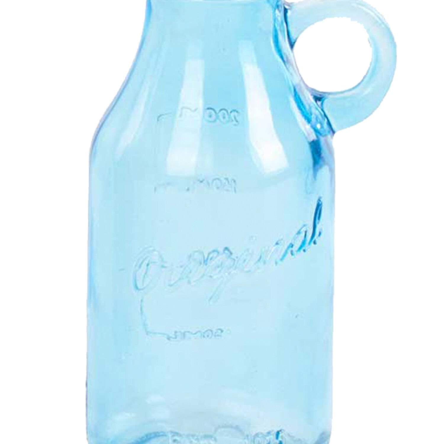 Dekoratif Cam Vazo, Renkli, Mavi - 7,5x6x14 cm