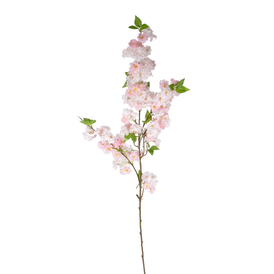 Yapay Çiçek, Bahar Dalı, Pembe-Beyaz - 120 cm