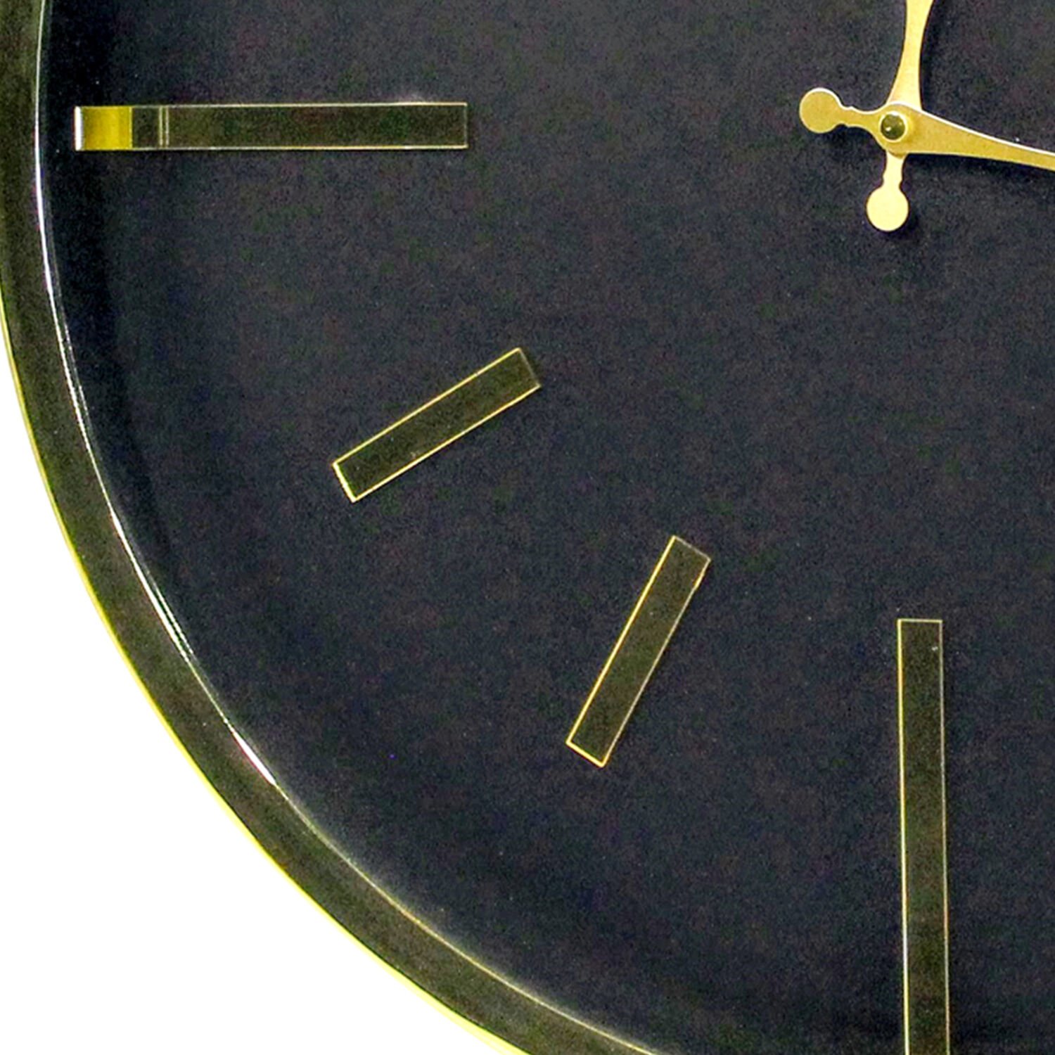 Duvar Saati, Çizgi Göstergeli, Rakamsız, Altın Renk - İçi Siyah, 60 cm