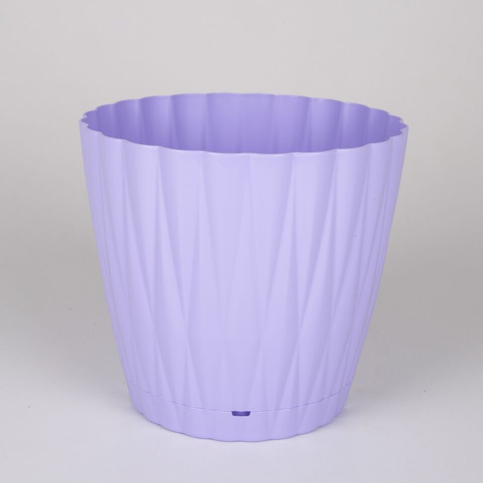 Plastik İstiridye Saksı, Lila - No:4, 5,5 Litre, 22x20 cm
