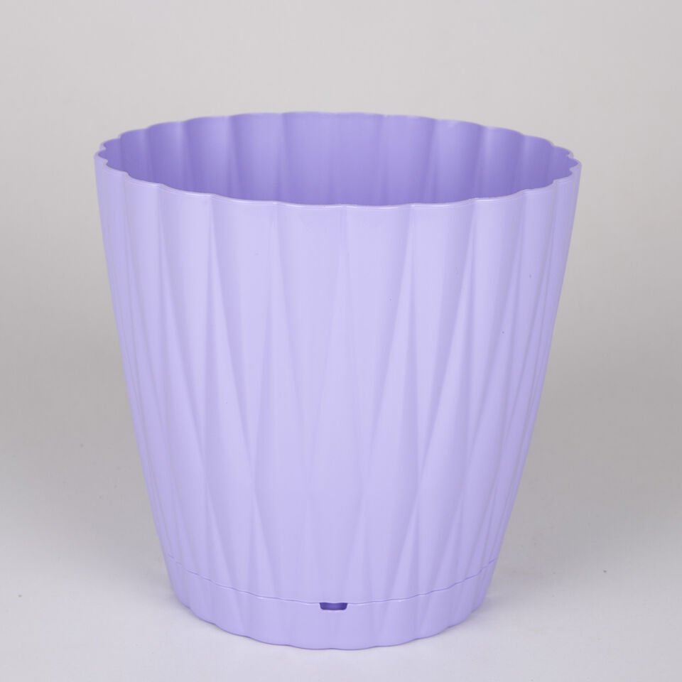 Plastik İstiridye Saksı, Lila - No:2, 1,6 Litre, 15x13 cm