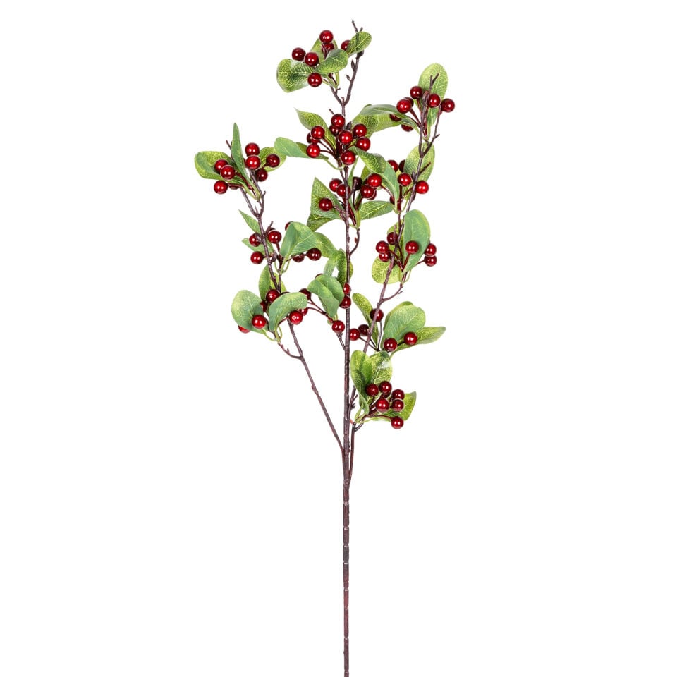 Yapay Kokina Dalı Koyu Kırmızı 80 Cm.