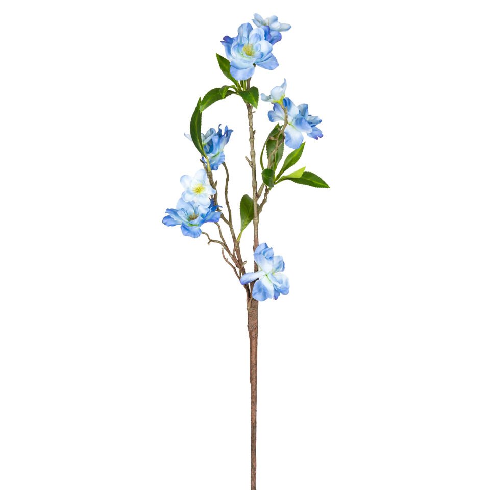 Yapay Çiçek, Kiraz Çiçeği, Mavi - 70 cm