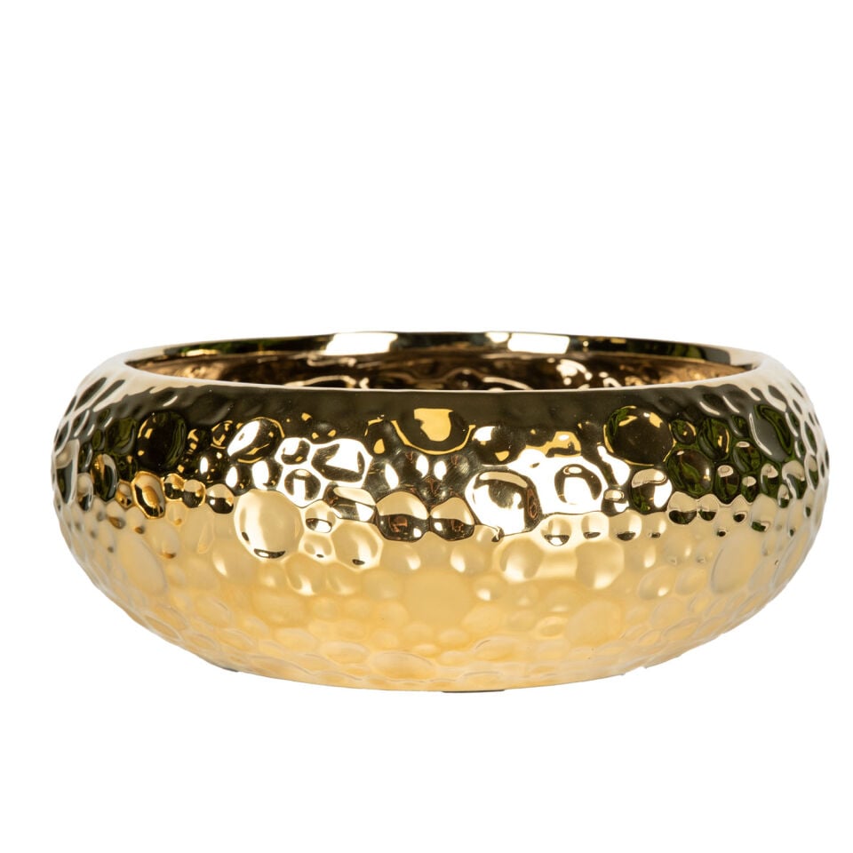 Seramik Gold Kase Büyük 23x9 Cm.