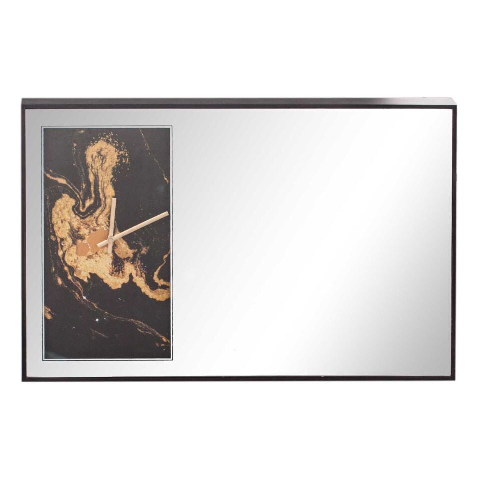 Duvar Saati, Aynalı - Rakamsız, 60x40 cm