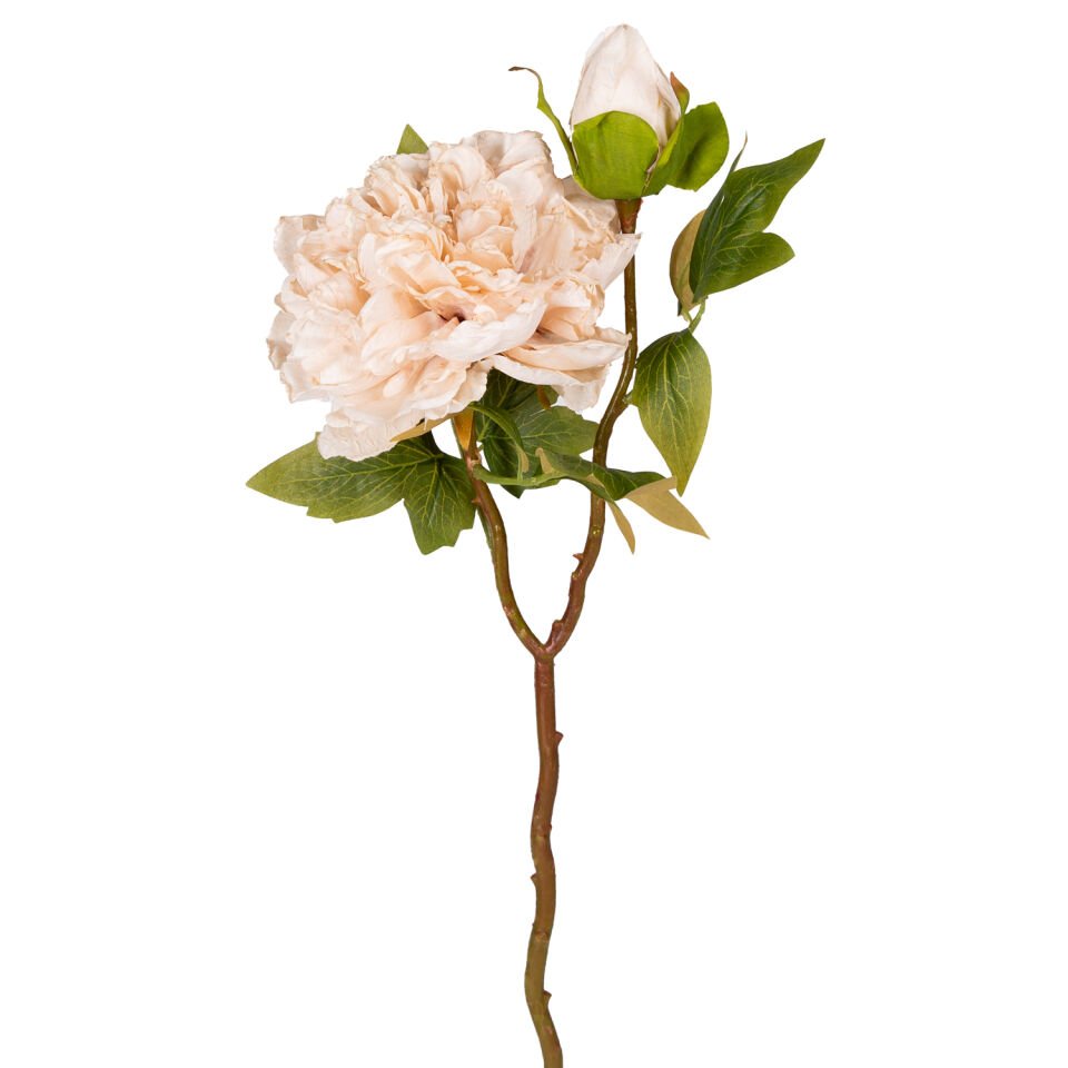 Yapay Çiçek, Şakayık, Krem - Tomurcuklu, 50 cm