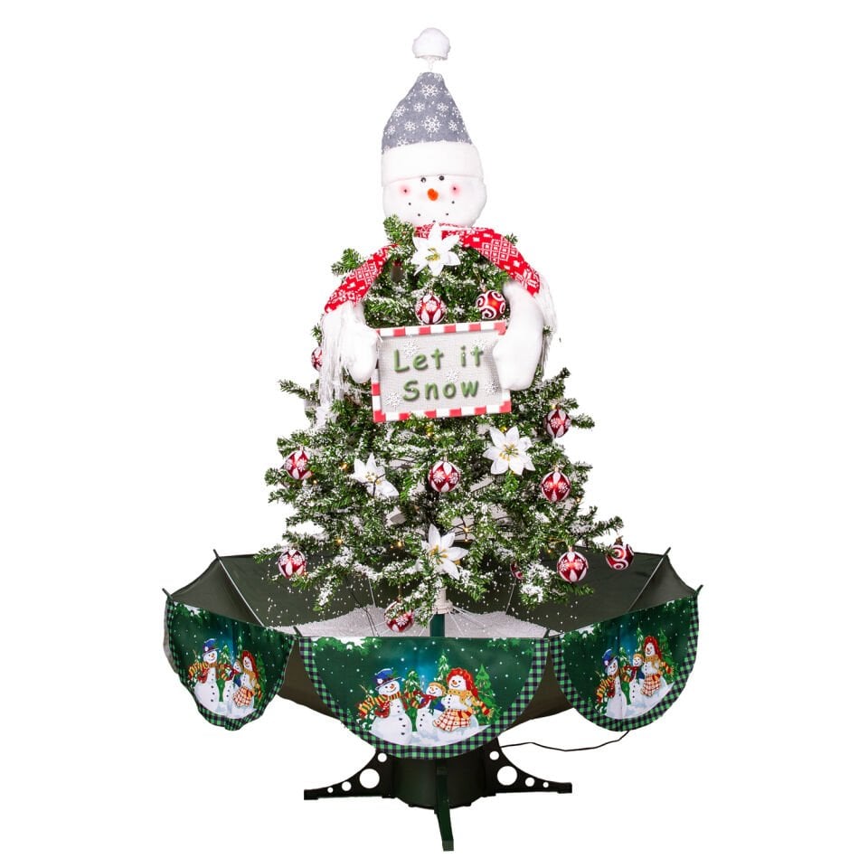 Yılbaşı Kar Fıskiyeli Kardan Adam - Işıklı, Müzikli, 105x162 cm