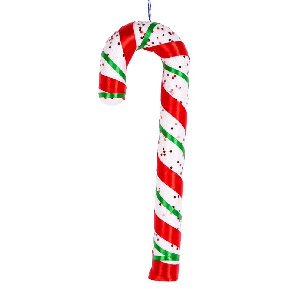 Yılbaşı Süsü, Baston, Kırmızı-Yeşil - 12x33 cm