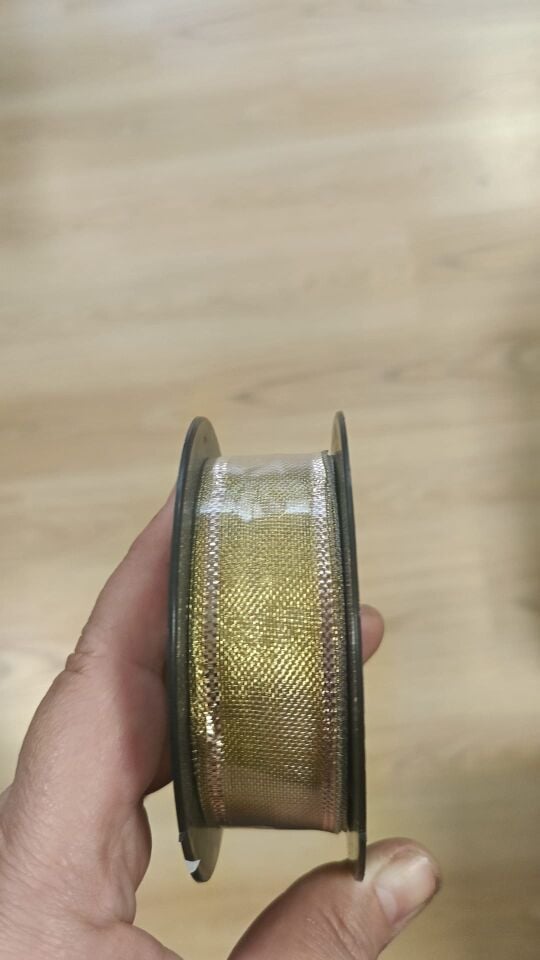 Kurdele, Simli, Altın - Uzunluk 20 mt, Genişlik 2,5 cm