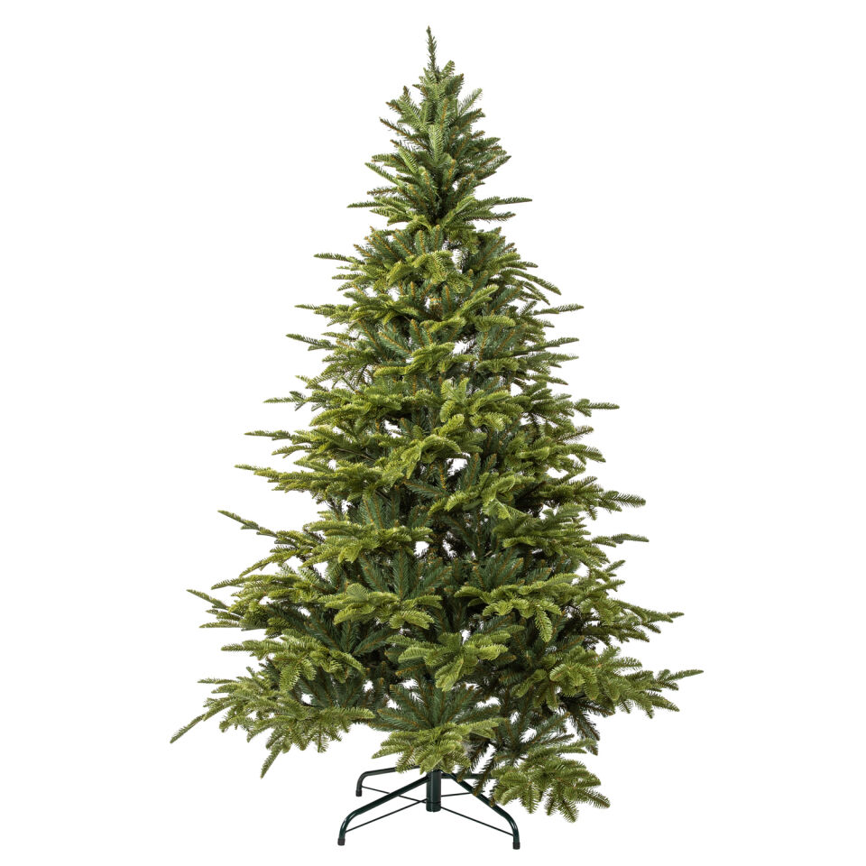 Yapay Yılbaşı Çam Ağacı Nobilis Yeşil 240 cm 3673 Dal Ucu - Gerçek Görünümlü Noel Ağacı, Çap 146 cm