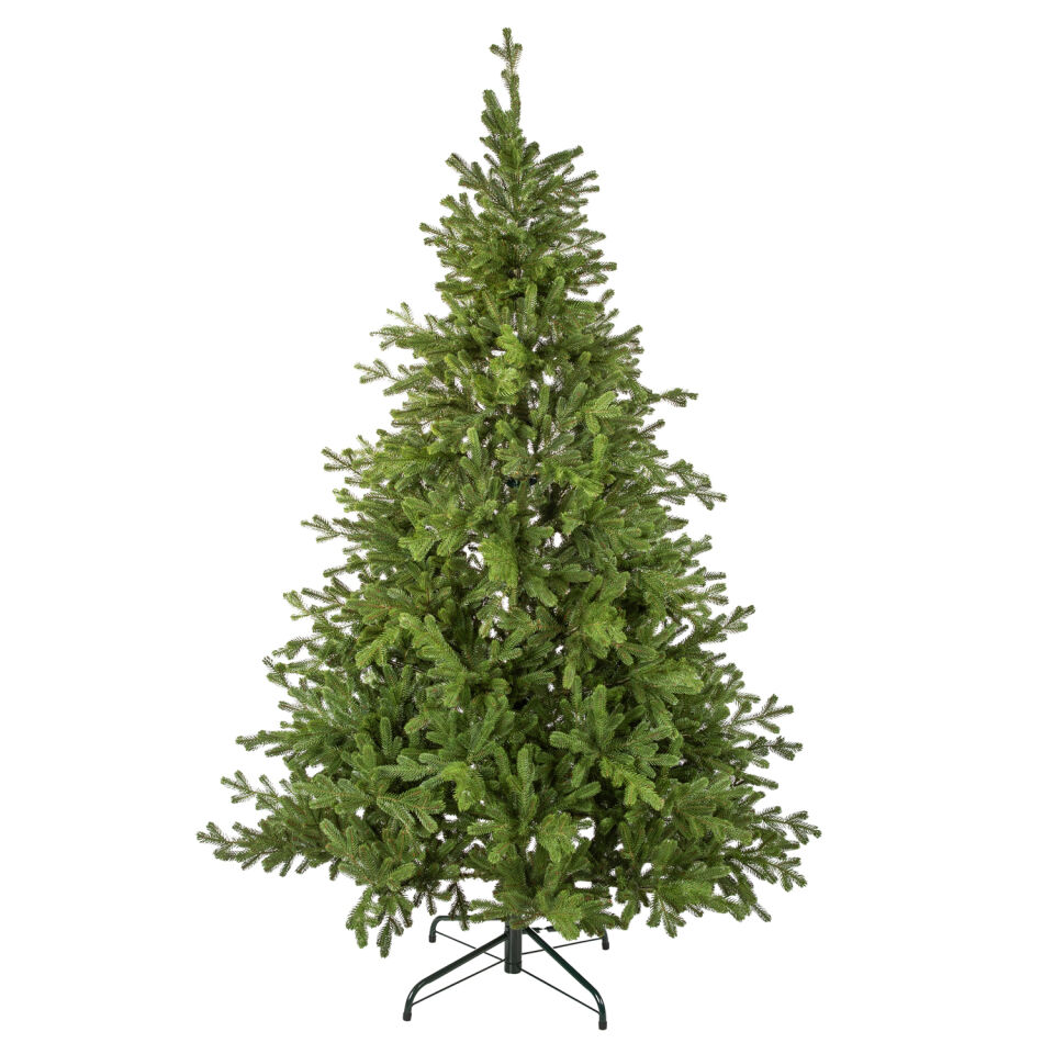 Yapay Yılbaşı Çam Ağacı Nordic Spruce Yeşil 210 cm 4805 Dal Ucu - Gerçek Görünümlü Noel Ağacı, Çap 124 cm