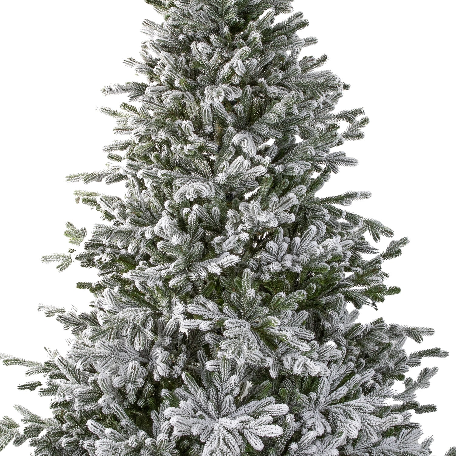 Yapay Yılbaşı Çam Ağacı Nordic Spruce Karlı 240 cm 6473 Dal Ucu - Kar Yağmış Görünümlü Noel Ağacı, Çap 140 cm