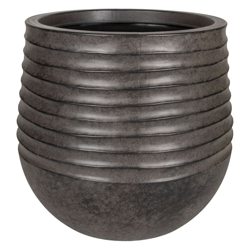 Yuvarlak Premium Kalın Plastik Saksı Koyu Kahverengi 30X27.5 Cm.