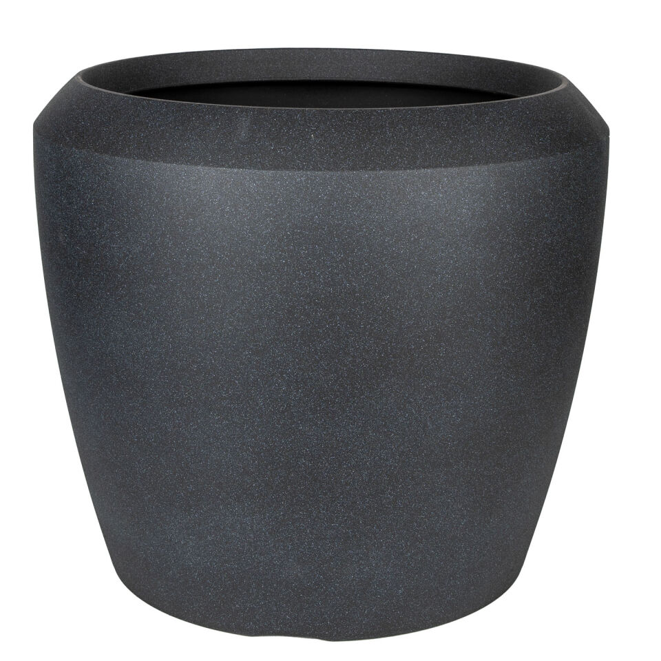 Plastik Saksı Oval Koyu Antrasit 55.6X48.4 Cm.