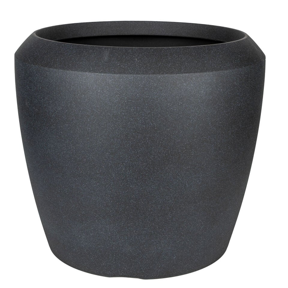 Plastik Saksı Oval Koyu Antrasit 44X39.5 Cm.
