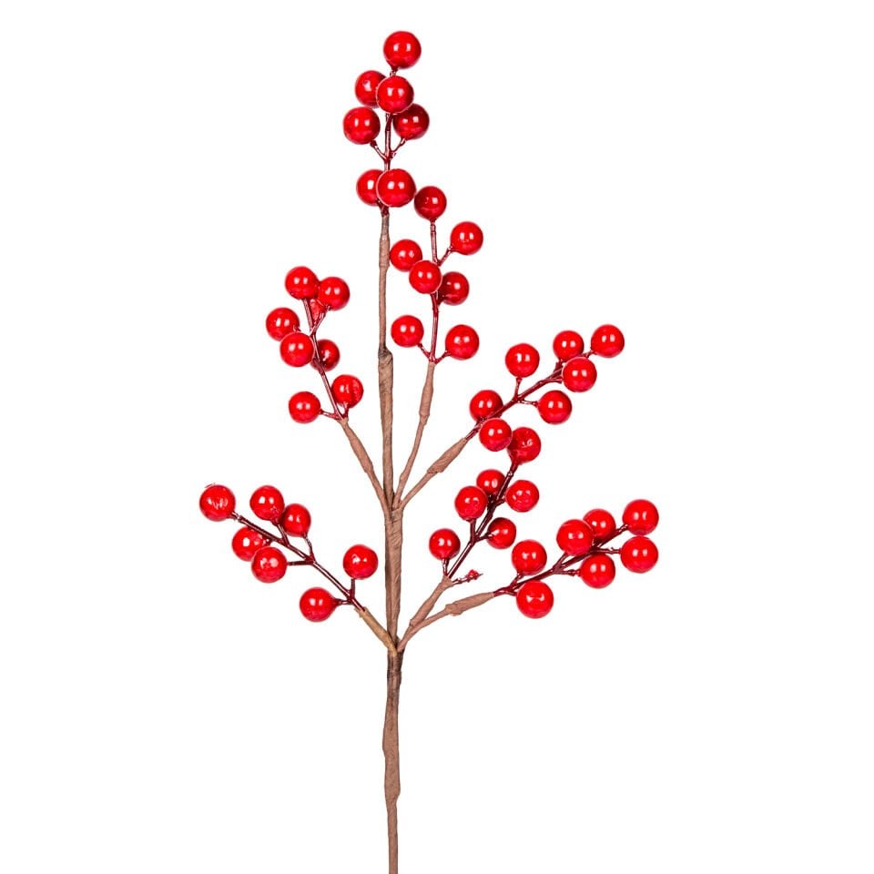 Yılbaşı Süsü, Pike Berry Kokina, Kırmızı - 40 cm
