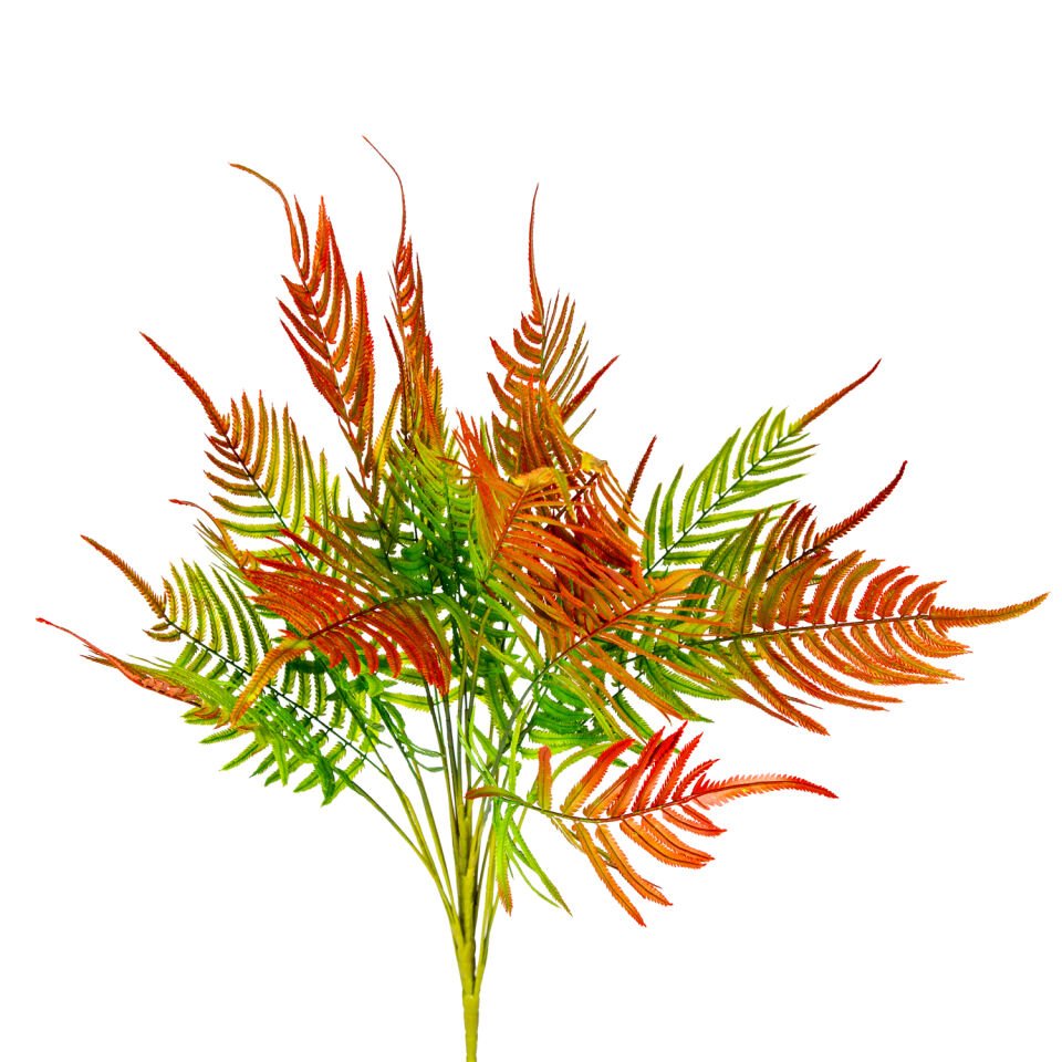 Yapay Bitki, Fujer Eğreltiotu, Kızıl/Yeşil - 95 cm