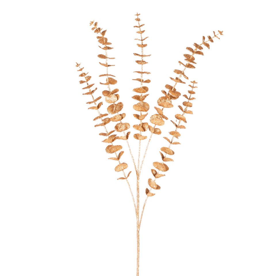 Yapay Okaliptus, Simli, Gold - 85 cm
