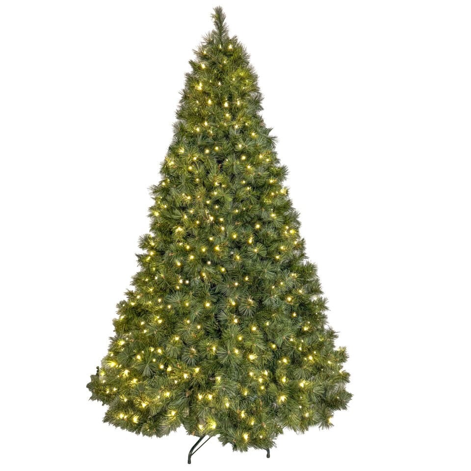 Yılbaşı Çam Ağacı, Denver, Yeşil - 1728 Dal, 600 Led Işıklı, 240 cm