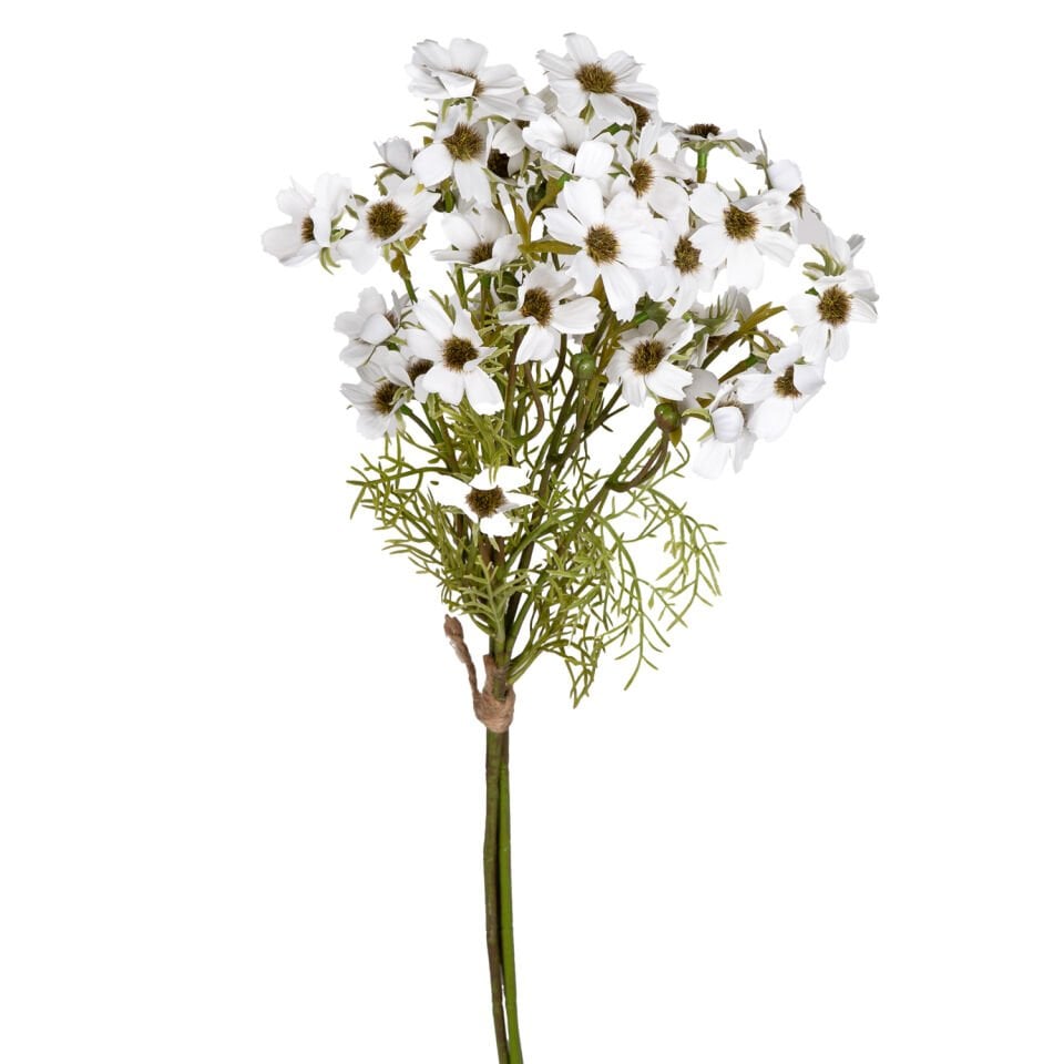 Yapay Çiçek, Papatya Demeti, Beyaz - 65 cm