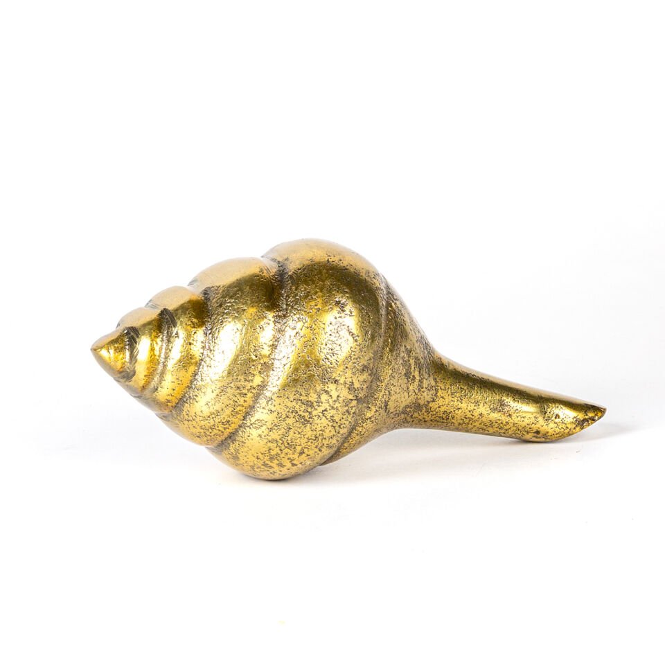 Metal Dekor, Deniz Kabuğu, Gold - 20x8x8 cm