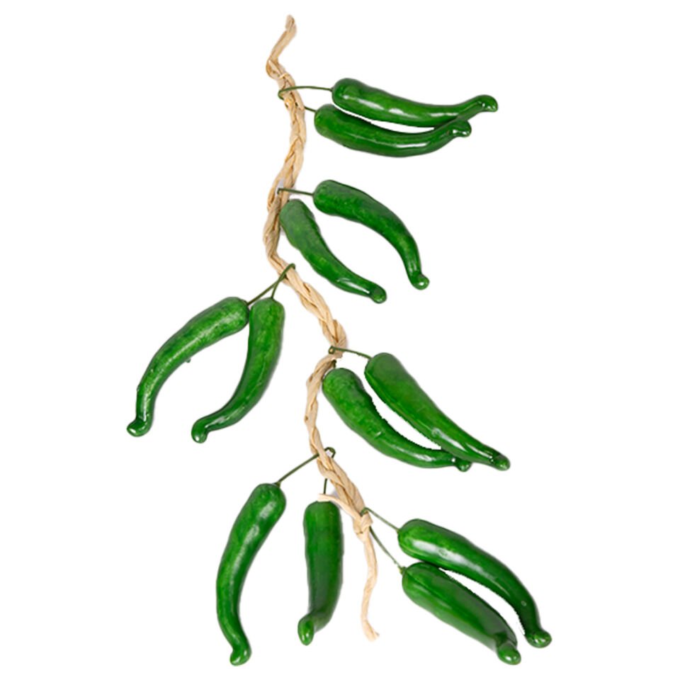 Yapay Salkım Yeşil Biber - 60 cm