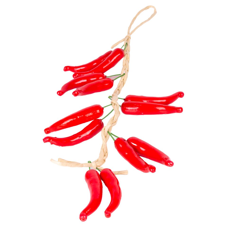 Yapay Salkım Kırmızı Biber - 60 cm
