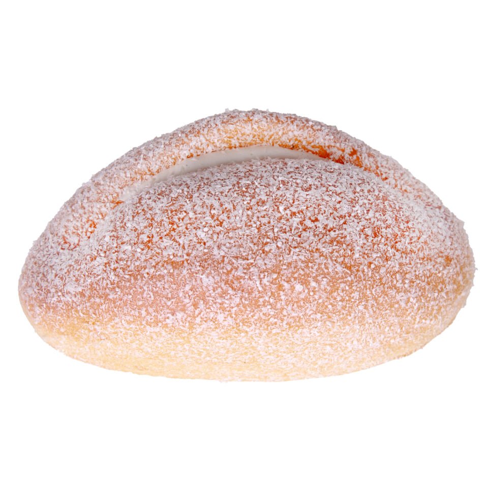 Yapay Tatlı Çörek, Kahverengi-Beyaz - 11x7x6 cm