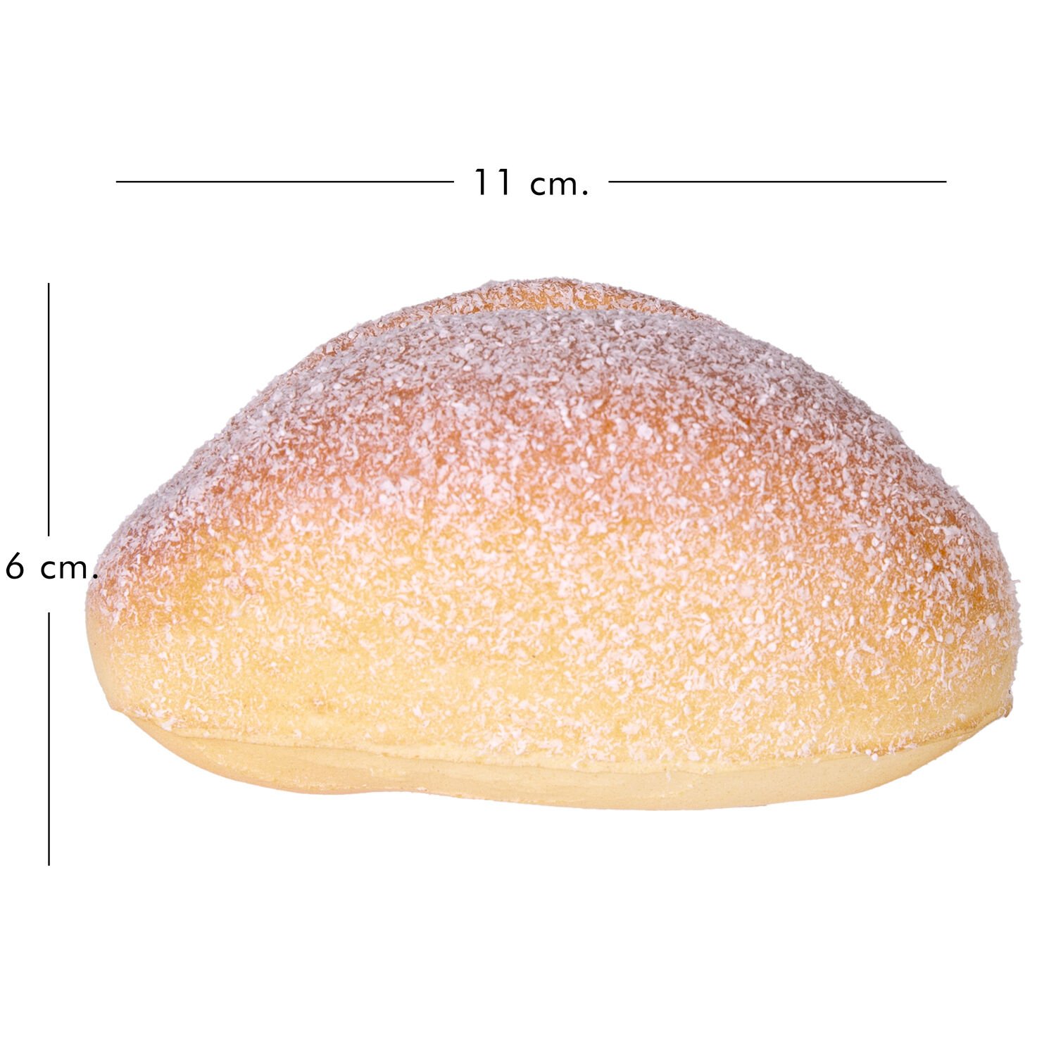 Yapay Tatlı Çörek, Kahverengi-Beyaz - 11x7x6 cm