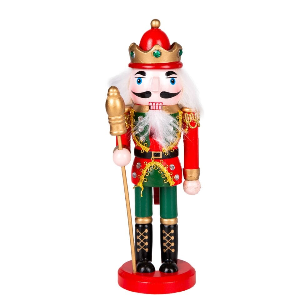 Yılbaşı Süsü, Kurşun Adam, Fındıkkıran, Kırmızı-Yeşil - 6x20 cm