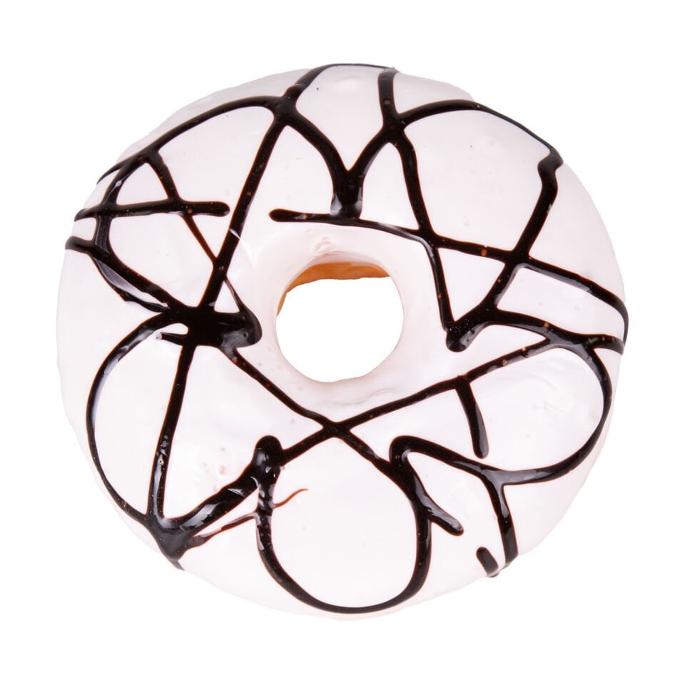 Yapay Donut, Vanilyalı, Üstü Çikolata - 10x4 cm