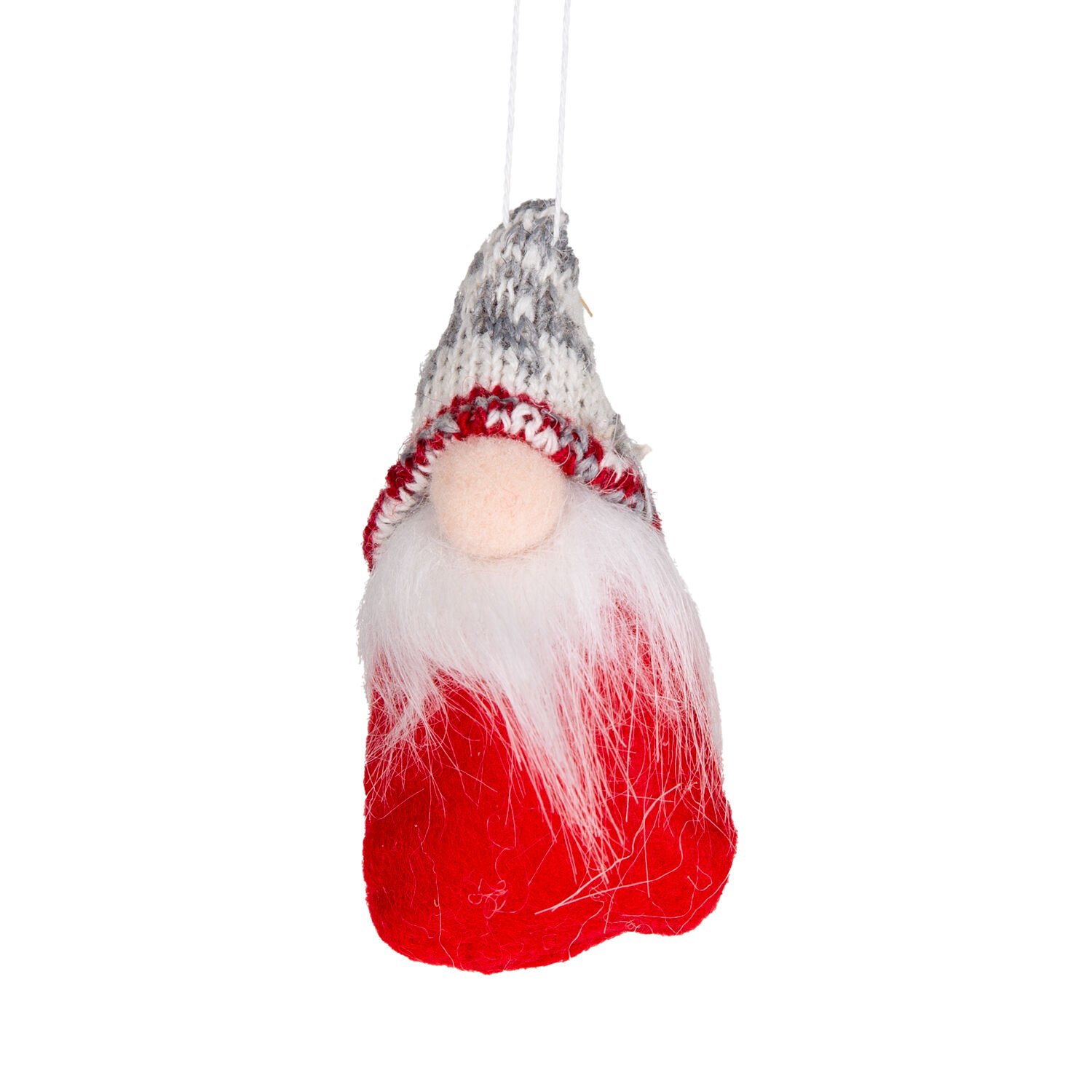 Yılbaşı Süsü, Cüce Figür, Örgü Şapkalı, Karışık Renkli - Sakallı, Kutulu, 6'lı Paket, 10 cm