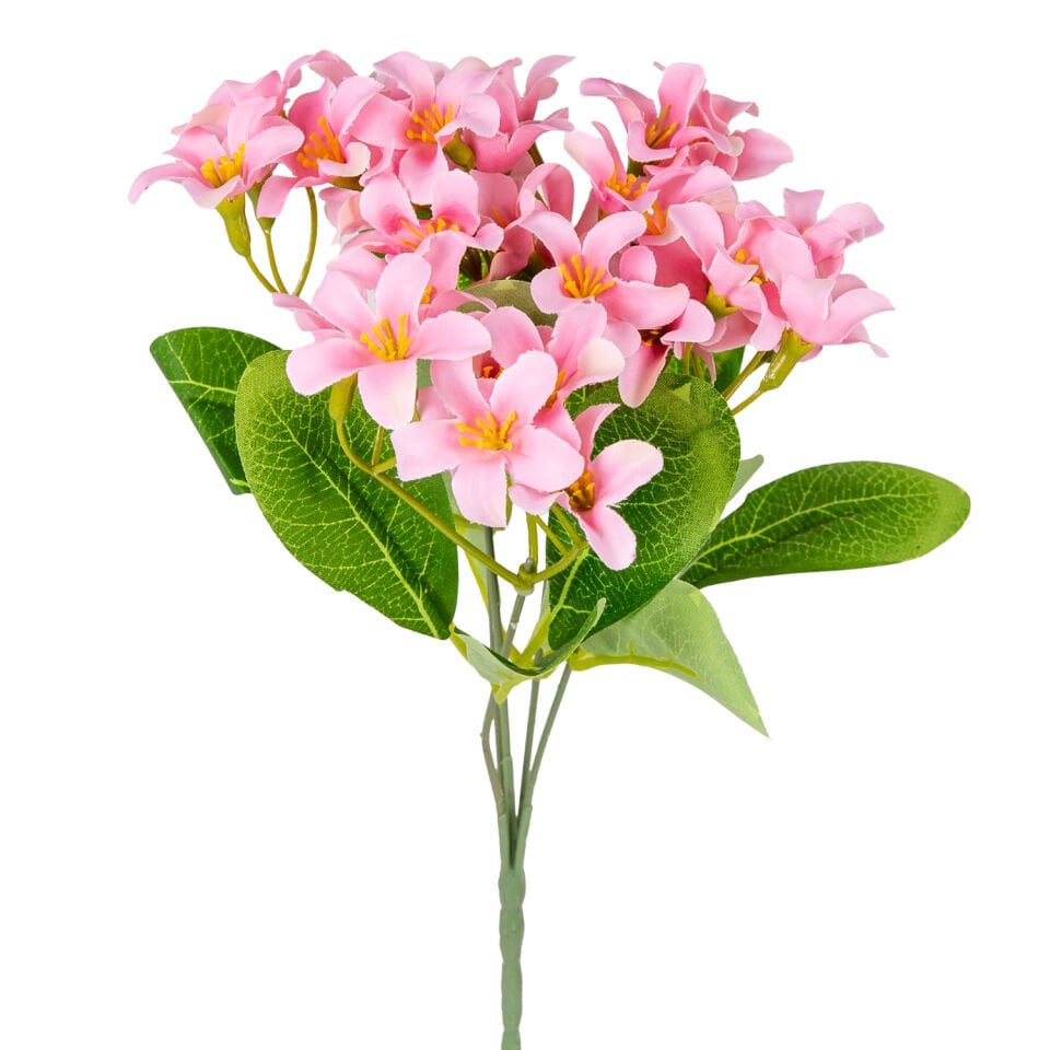 Yapay Çiçek, Nergis Demeti, Pembe - 30 cm