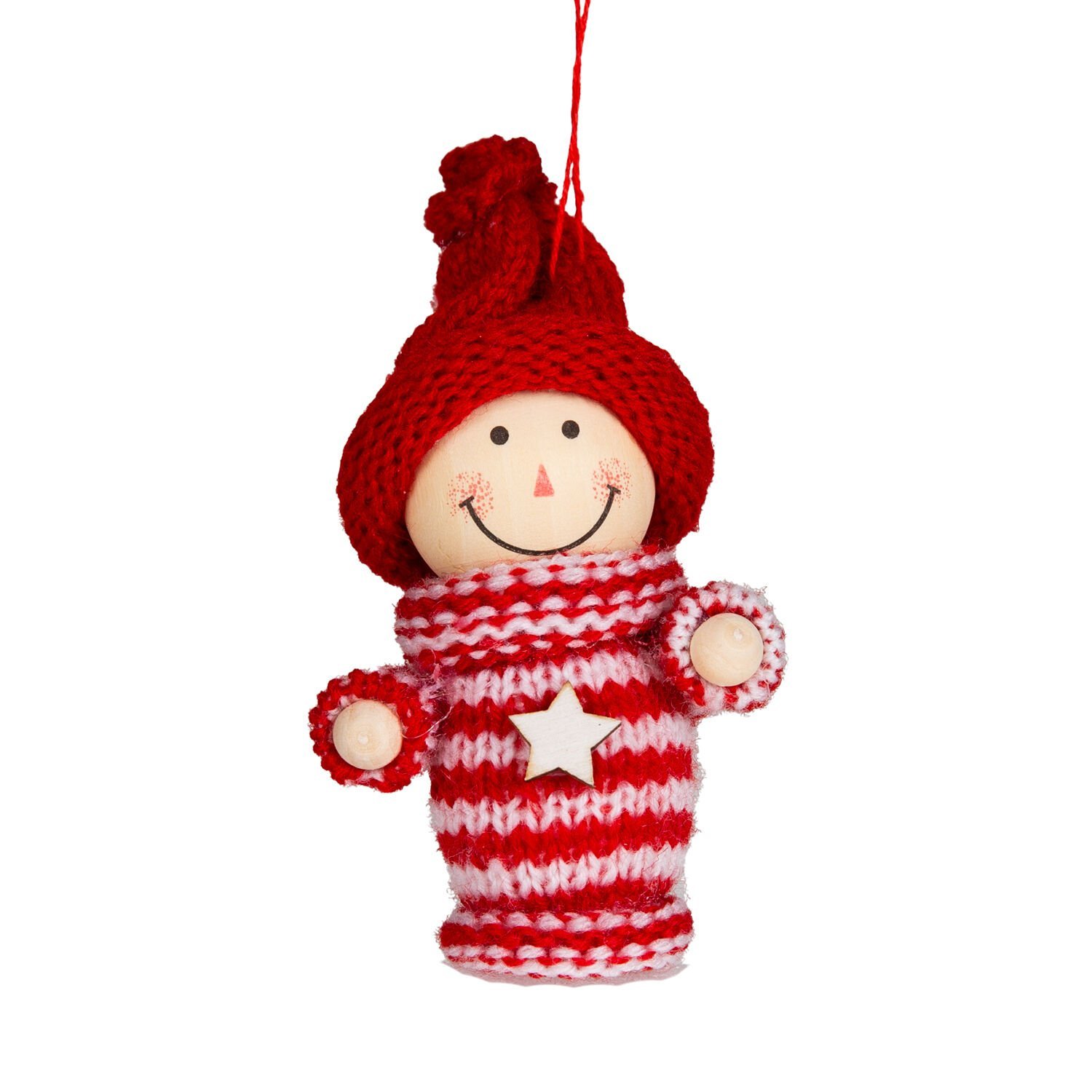 Yılbaşı Süsü, Örgü Figür, Karışık Renkli - Yıldızlı, Kutulu, 10'lu Paket, 8 cm