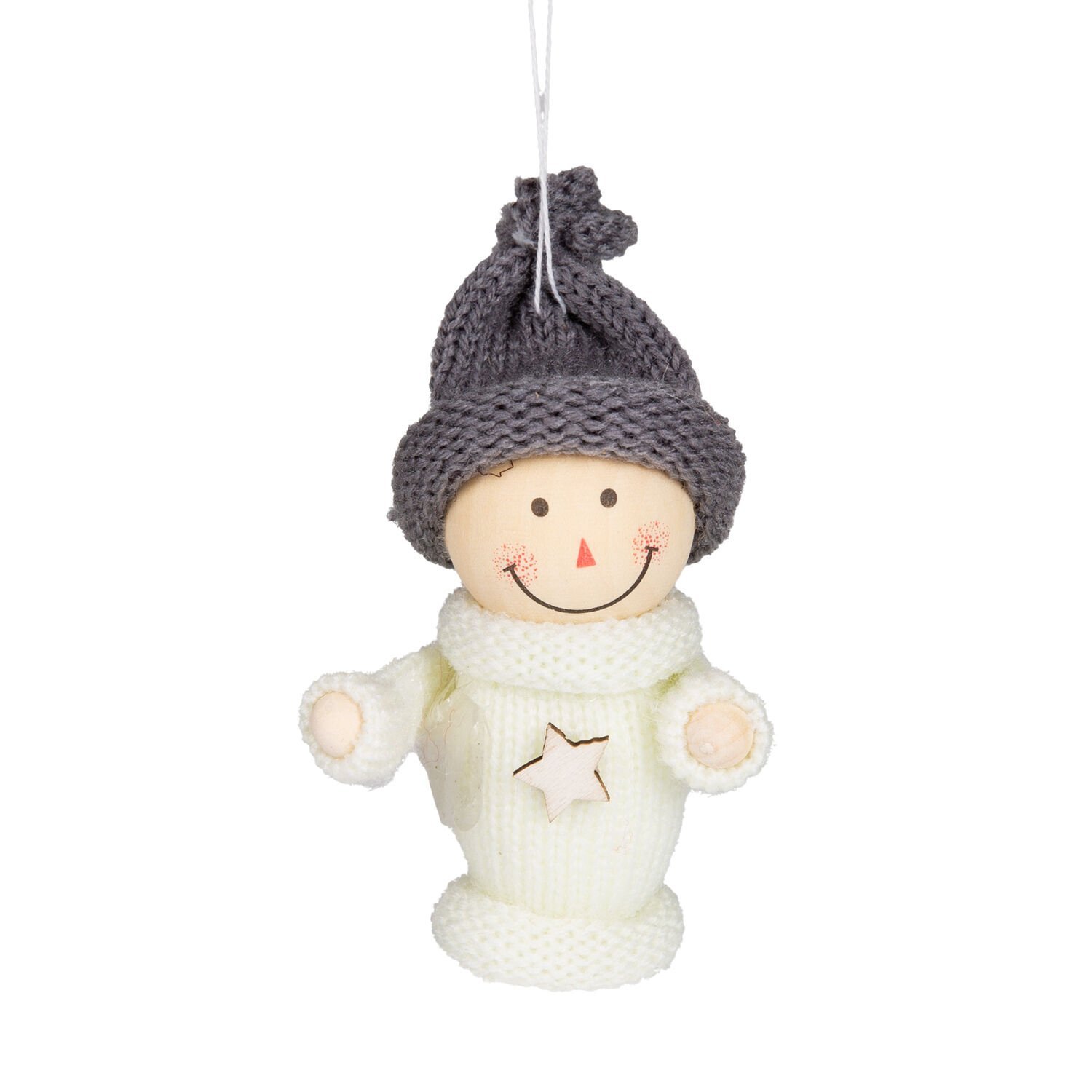 Yılbaşı Süsü, Örgü Figür, Karışık Renkli - Yıldızlı, Kutulu, 10'lu Paket, 8 cm