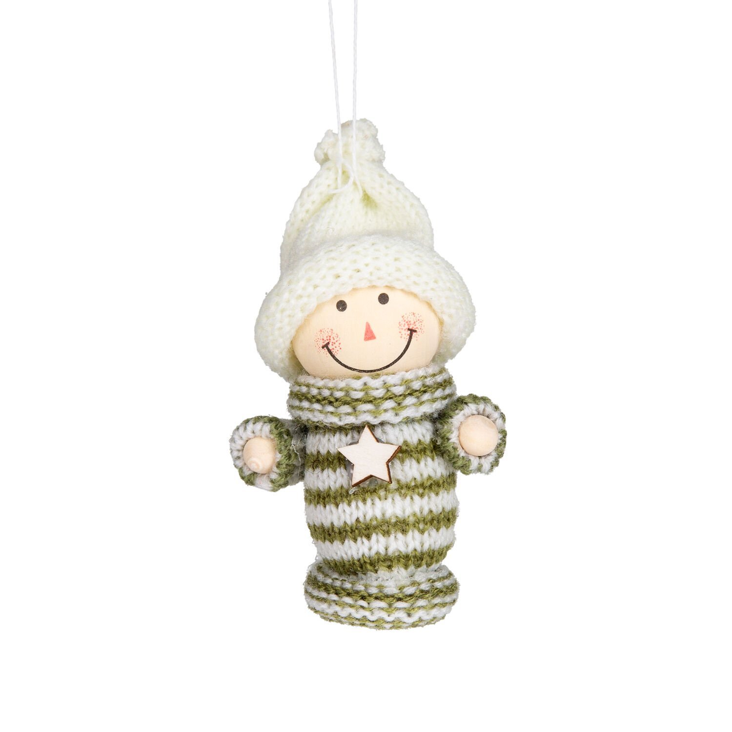 Yılbaşı Süsü, Örgü Figür, Karışık Renkli - Kutulu, 10'lu Paket, 8 cm