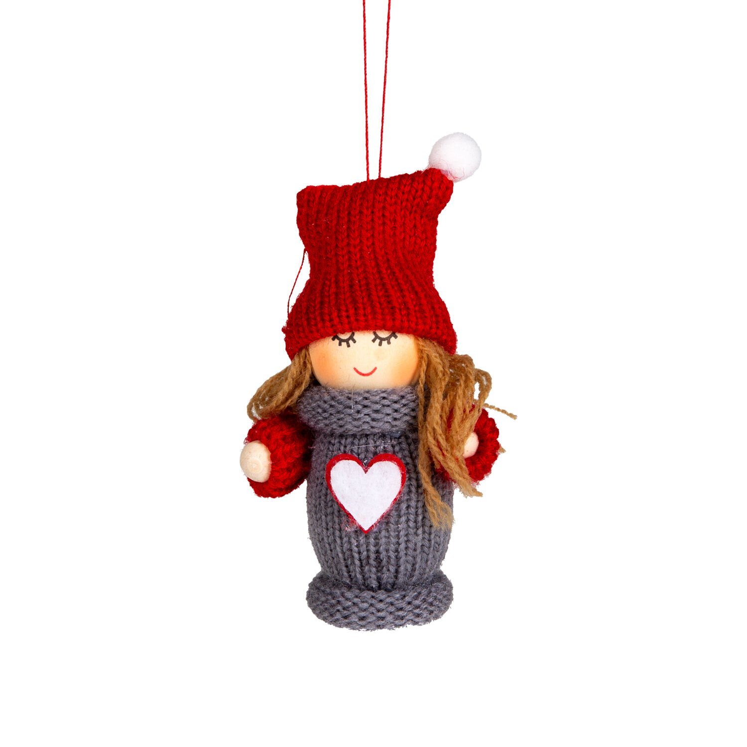 Yılbaşı Süsü, Örgü Figür, Karışık Renkli - Kutulu, 10'lu Paket, 8 cm