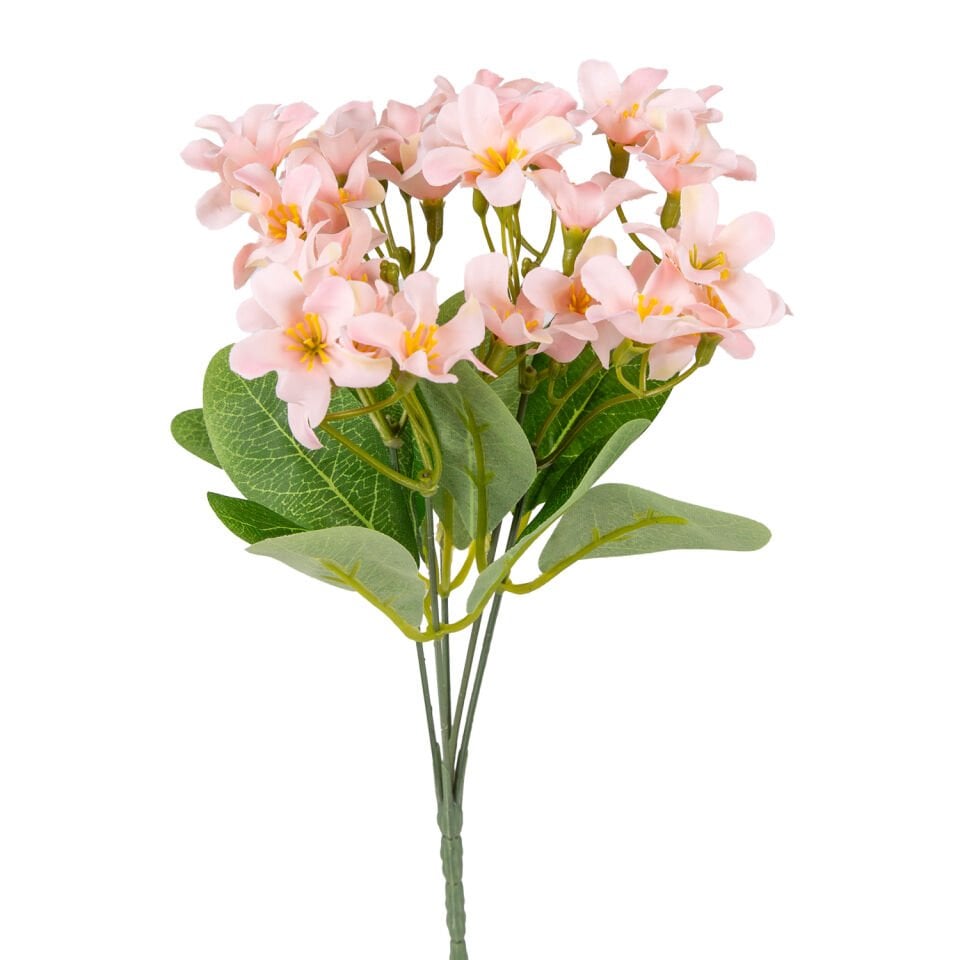 Yapay Çiçek, Nergis Demeti, Açık Pembe - 30 cm