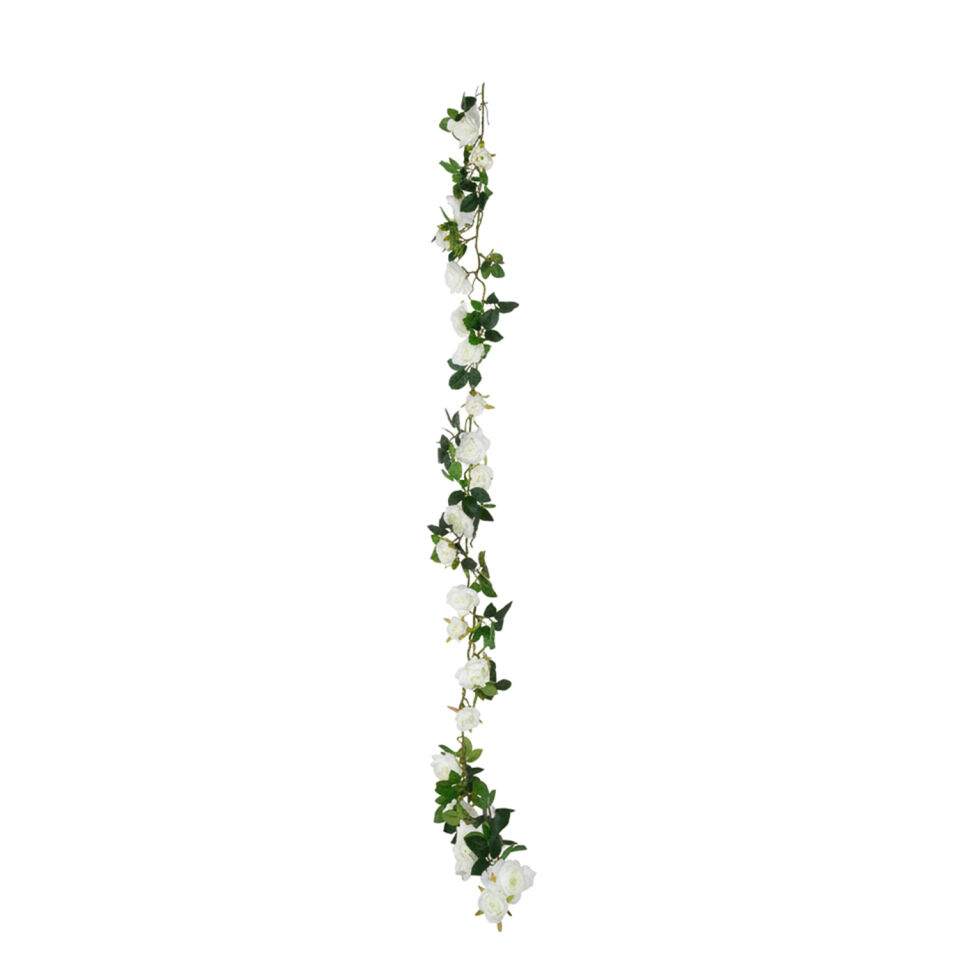Yapay Sarmaşık Beyaz Güllü Yeşil-Beyaz 170 Cm.
