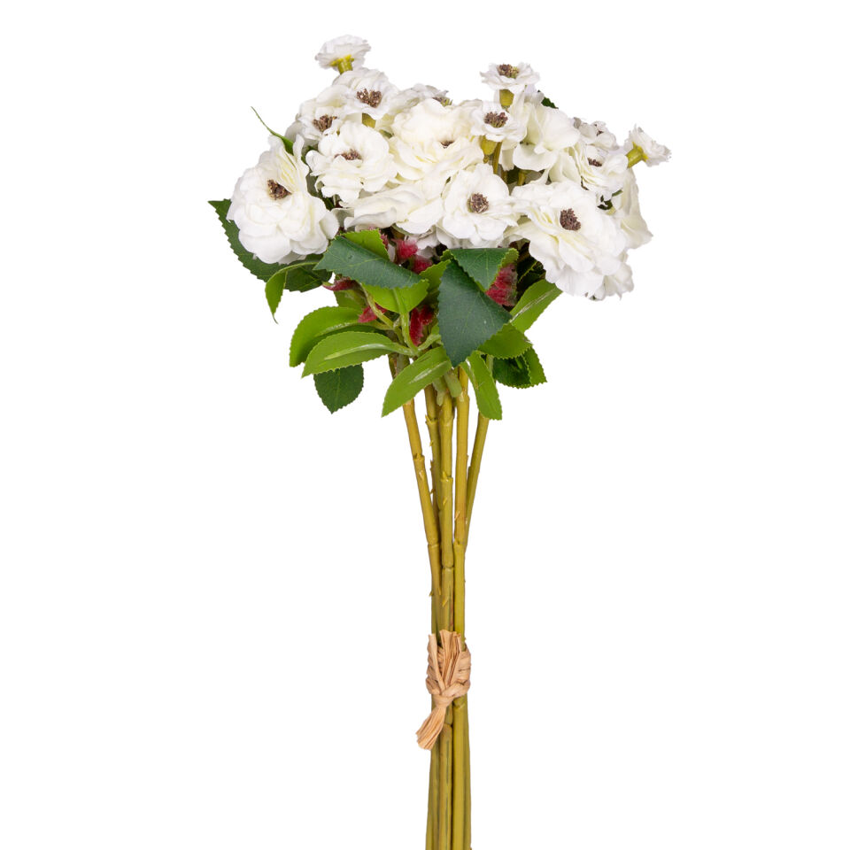 Yapay Çiçek, Kalanşo, Kalanchoe, Beyaz - 32 cm
