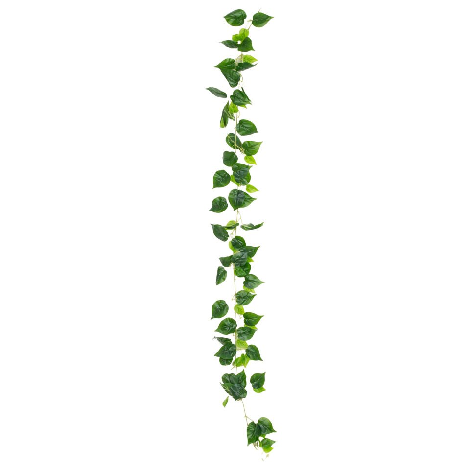 Yapay Sarmaşık Pothos Yeşil 79 Yaprak 210 Cm.