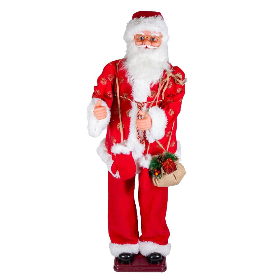 Yılbaşı Süsü, Noel Baba - Büyük Boy, Hediye Çantalı, 160 cm