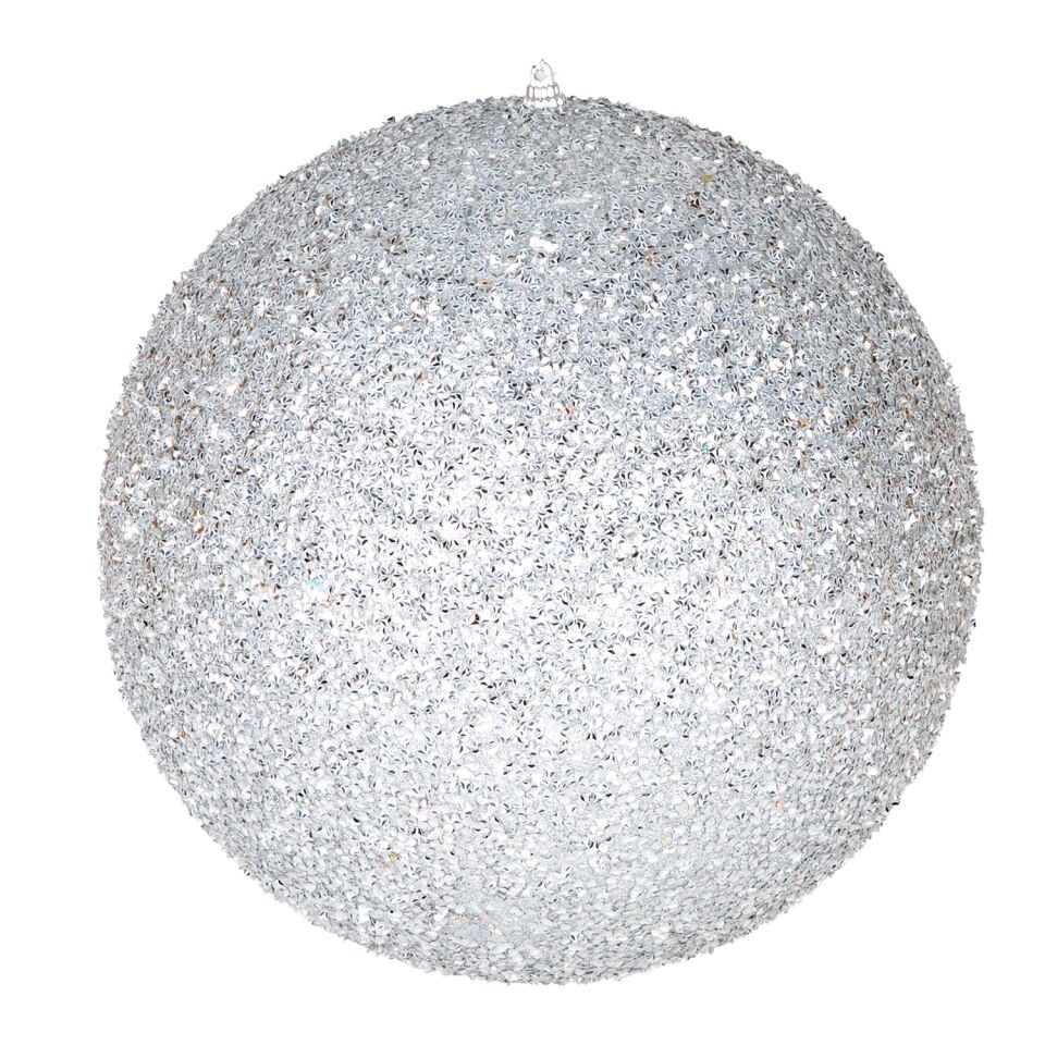 Yılbaşı Topu, Gümüş - 25 cm