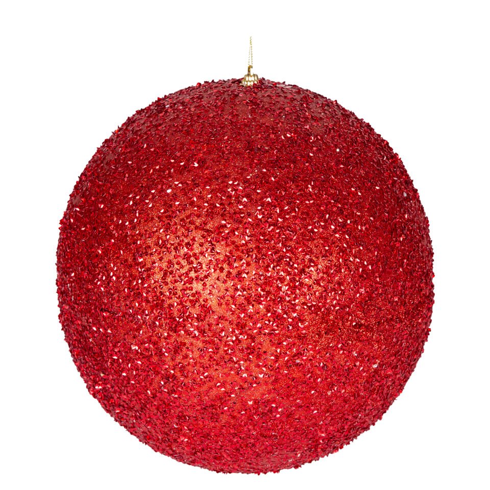 Yılbaşı Topu, Kırmızı - 25 cm