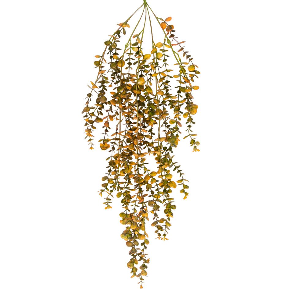 Yapay Bitki, Sarmaşık Okaliptus Demet, Kahverengi-Yeşil - 90 cm