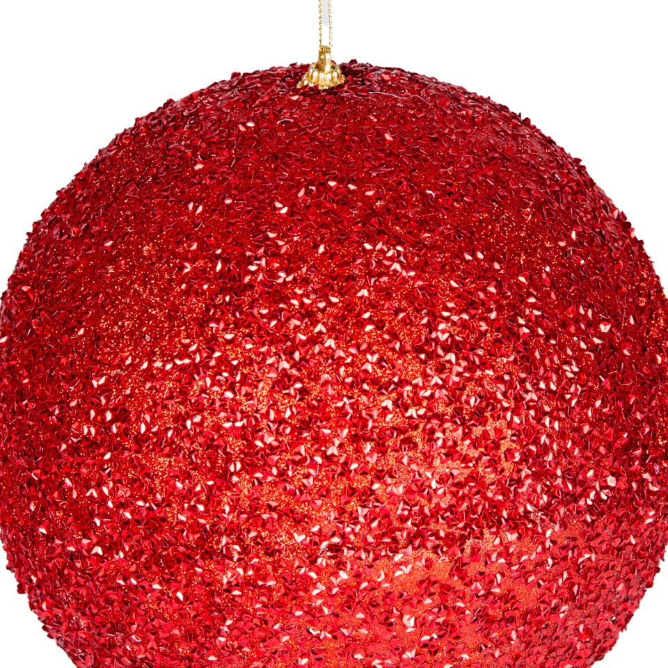 Yılbaşı Topu, Kırmızı - 20 cm