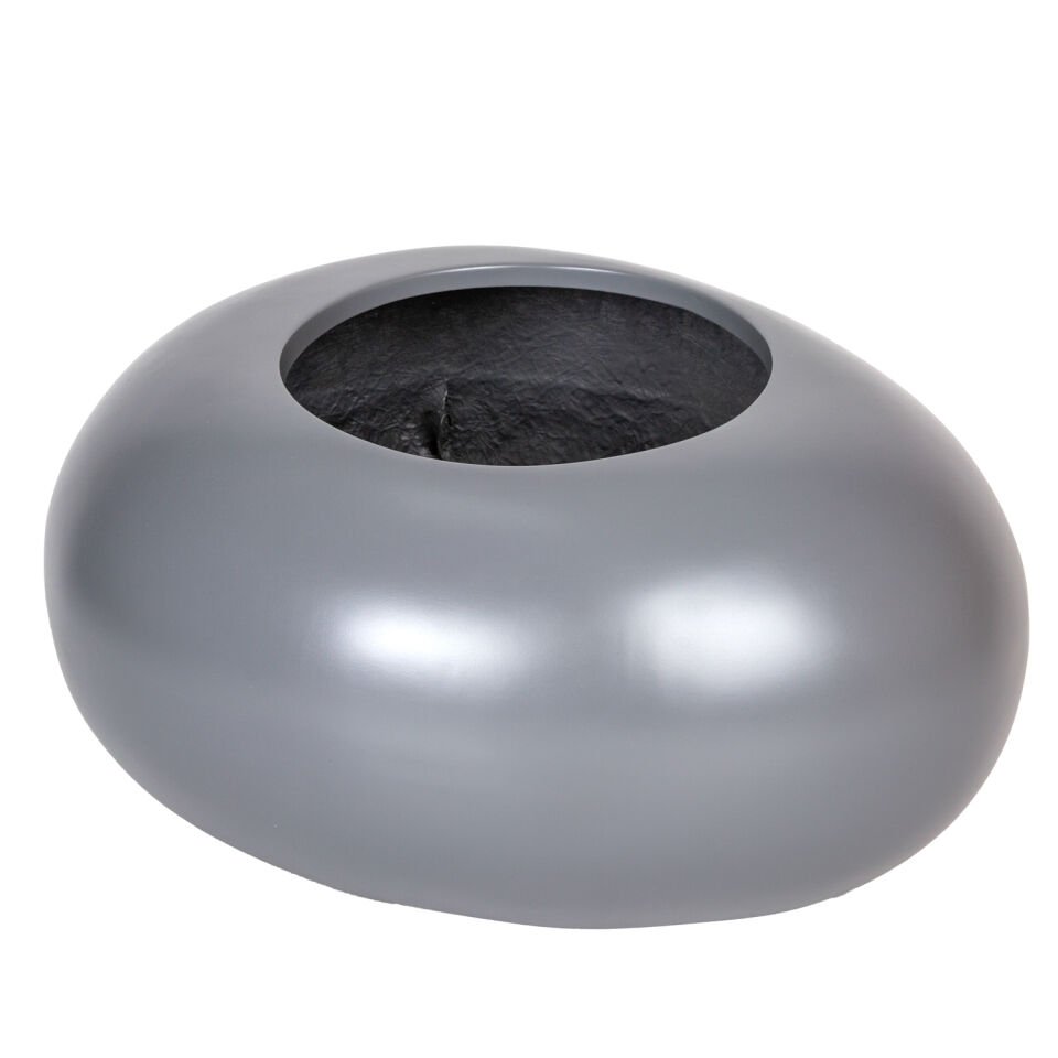 Fiber Saksı, Armut, Büyük, Antrasit - 60x50x30 cm