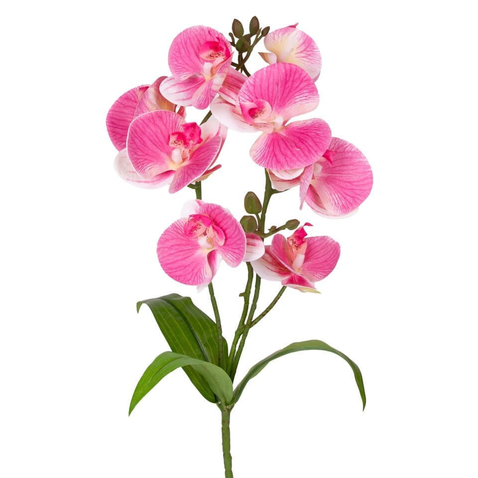 Yapay Çiçek, Orkide, Gerçek Dokunuş, Pembe - 45 cm
