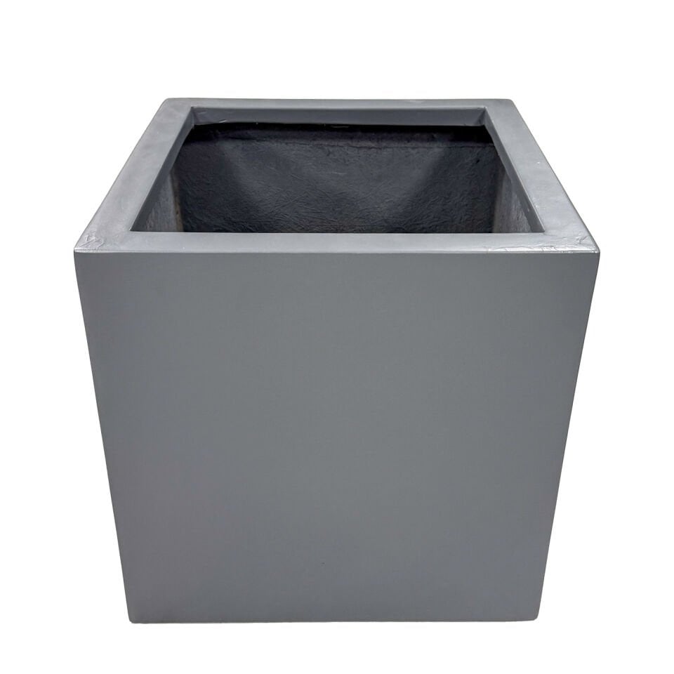 Fiber Saksı, Kare, Antrasit - 40x40 cm